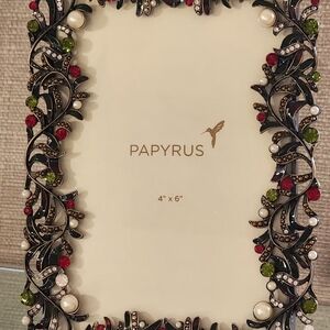 Papyrus Frame with Red and Green Jewel Accents